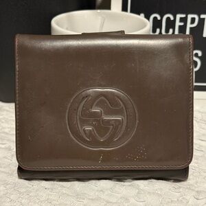 Vintage Gucci Brown Leather Wallet